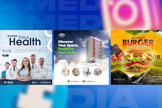 design attractive facebook ads and instagram post design
