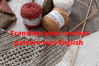 translate crochet patterns for you into english