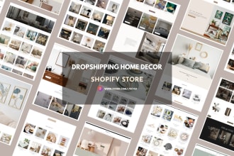 build a luxury home decor shopify dropshipping store website