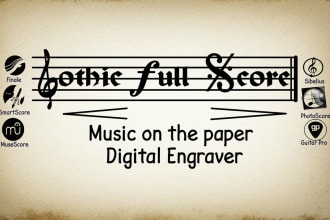 engrave your handwritten, PDF, xmls or midi score