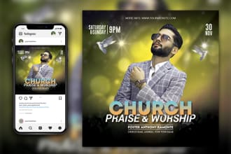 design conference church flyer, online flyer, poster