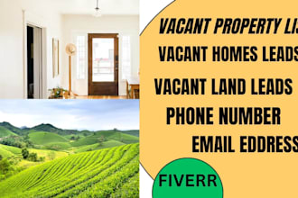 do vacant home or vacant land leads with contact information