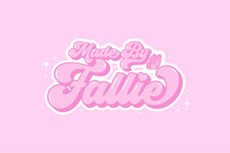 design cute 3d lettering text font logo for your business
