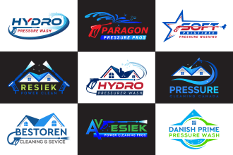 design pressure washing power washing home cleaning logo