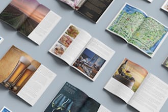 create a magazine layout and cover