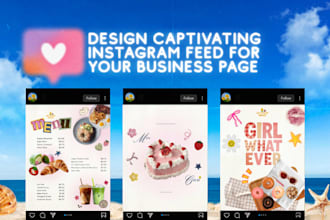 design captivating instagram feed for your business page