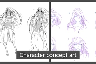 draw your character or concept art