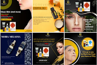 design 15 attractive  social media posts and ads
