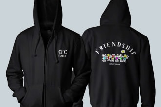 mockup your design on hoodie, tshirt, jacket, clothing, merchandise in 1 day