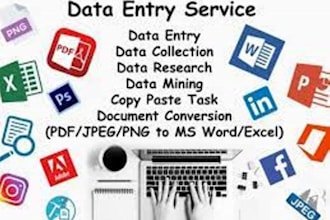 do data entry, typing work, and virtual assistant