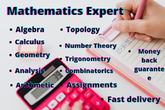assist you in mathematics problem,calculus,and projects