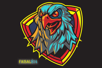 make a modern and high resolution eagle logo