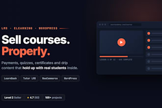 build responsive elearning or lms wordpress website