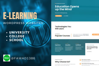 build responsive elearning or lms wordpress website