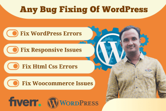 fix any bugs or critical errors in wordpress website within a short time