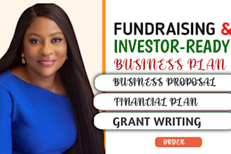 prepare a professional business plan for startups, business plan, financials