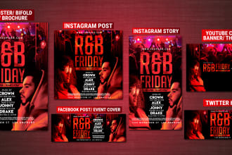 do dj, hip hop, nightclub, concert, club, event party flyers