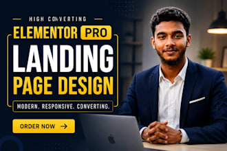 create attractive landing page or website with elementor pro