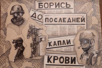 do military illustrations for you with pencil or digital painting