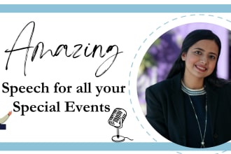 write an amazing speech for any event