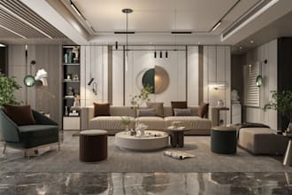 render and design interior, 3d floor plans and exteriors