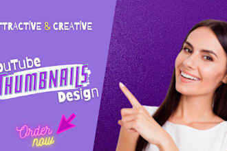 design attractive youtube thumbnails within 2 hours