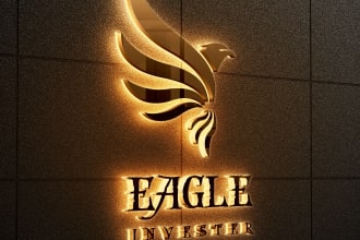 design minimalist geometric,polygon or luxury animal 3d logo