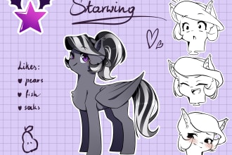 make a character sheet, anime style