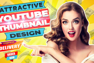 design attractive clickbait youtube thumbnail within 2 hours
