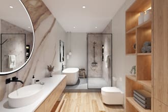 design and render bathroom, vanity, laundry in 3ds max