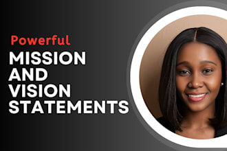write a mission and vision statement and brand story