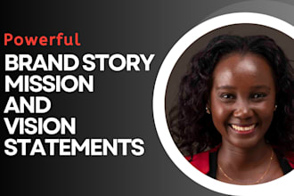 write a mission and vision statement and brand story