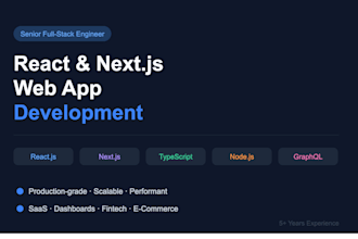 develop your react and nextjs saas or dashboard app