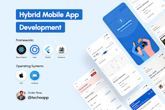 do mobile app development ios app, android app creation using react native