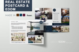 design a creative real estate postcard, eddm