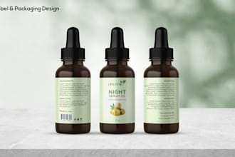 design premium product label, stickers, and package box