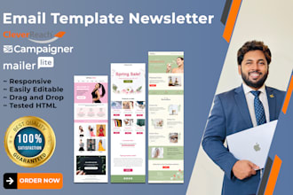 develop cleverreach, campaigner and mailerlite email template and newsletter