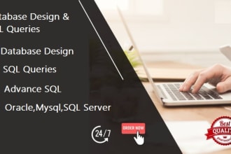 design database, normalization, and write sql queries postgresql, sqlite