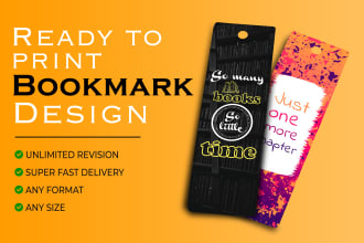 do ready to print bookmark rack card door hanger quote card yard sign design