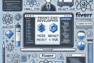 create a stunning frontend with HTML, CSS, javascript, react, vue, or figma