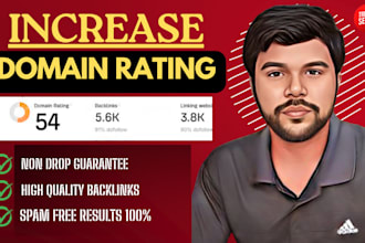 raise ahrefs DR 50 plus, dr 70 plus