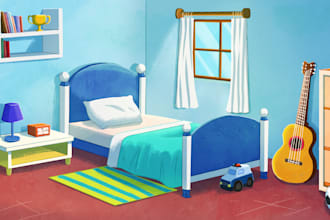 draw your cartoon background in my style