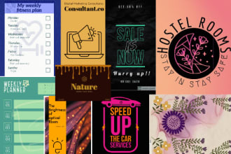design a vintage canva logo icon, wallpaper, KDP and cards