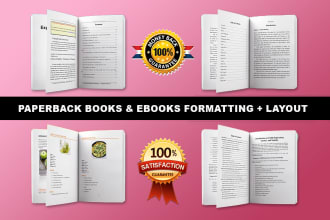 do book formatting and layout design for print and  ebooks
