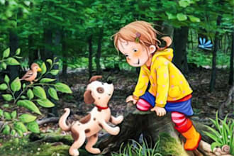 draw illustrate children book and children book illustration