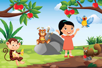 draw beautiful children book illustration for amazon kdp