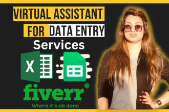 be virtual assistant for product listing, data entry, cleaning