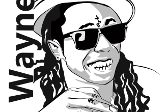 draw a black and white portrait line art