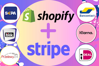 klarna, ideal, p24, bancontact integration in shopify store using stripe payment