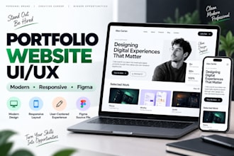 design a modern portfolio website UI UX in figma